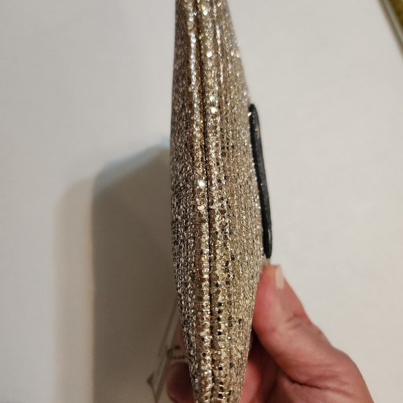 Mila Louise Gold Glitter Pouch NWT - Picture 7 of 7
